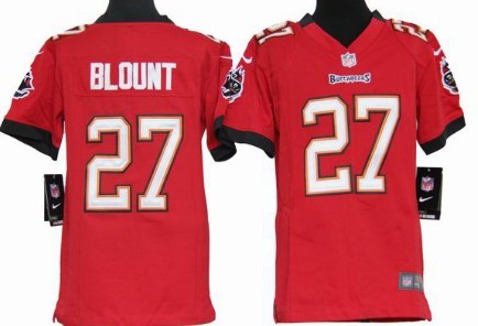 Nike Red youths Tampa Bay Buccaneers 27 LeGarrette Blount Game Jersey